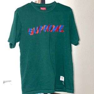 Supreme green t shirt in size medium